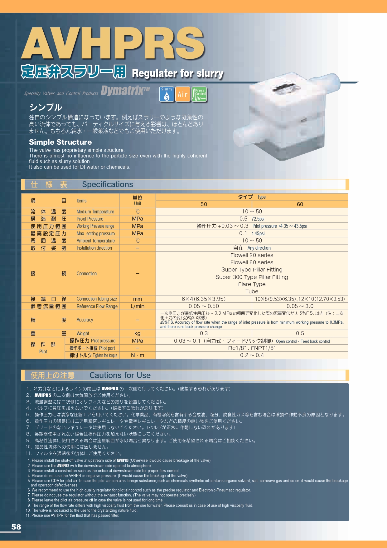定壓閥 AVHPRS Slurry 